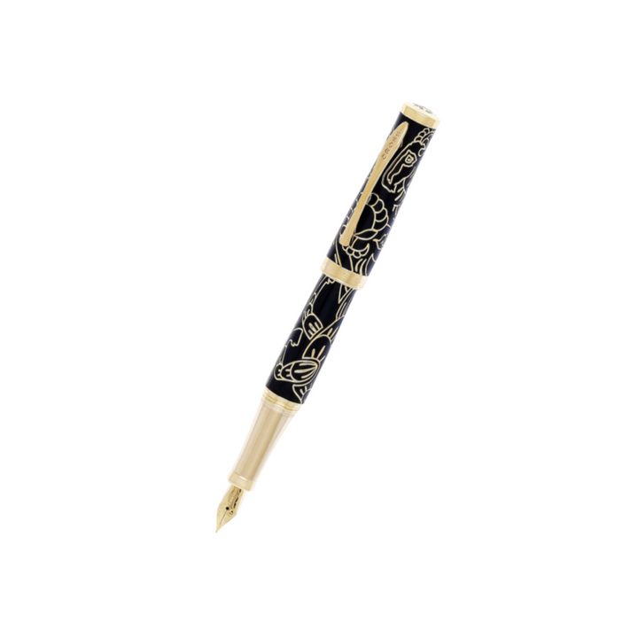 Cross Year Of The Goat Fountain Pen - Black Lacquer — capped