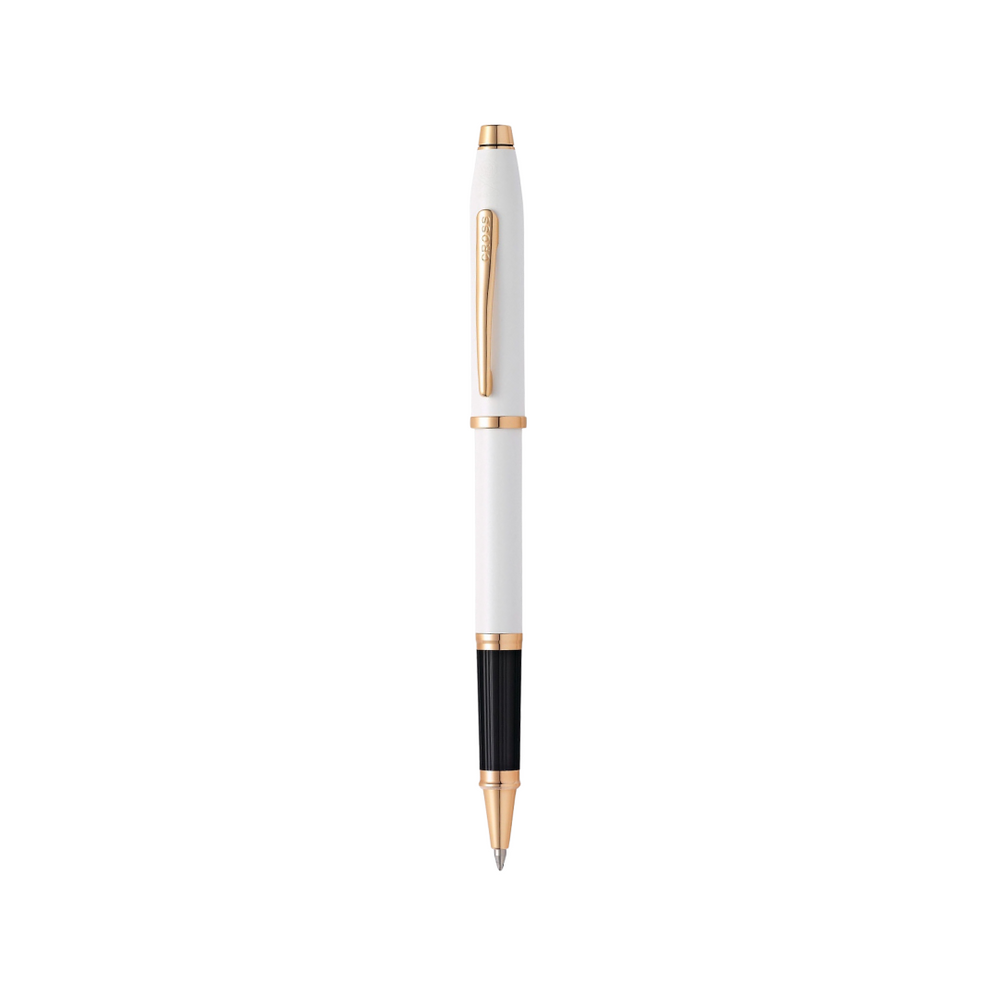 Cross Century II Pearlescent White Lacquer Rollerball Pen — Cross rollerball pen — fluid gel ink writing instrument, at Cityluxe Singapore