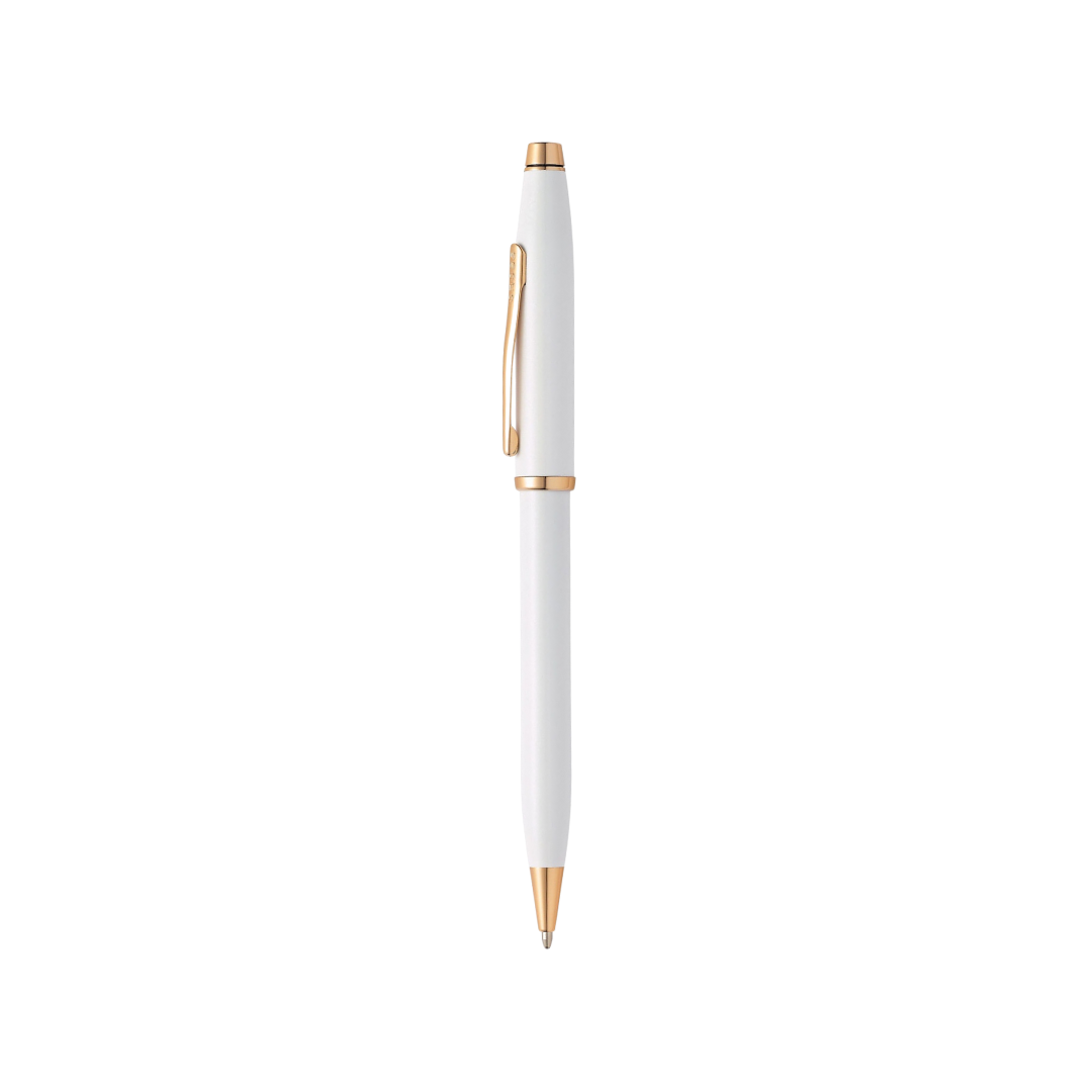 Cross Century II Pearlescent White Ballpoint Pen — Cross ballpoint pen — reliable smooth-writing everyday pen, at Cityluxe Singapore