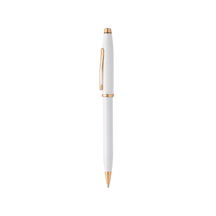 Cross Century II Pearlescent White Ballpoint Pen — Cross ballpoint pen — reliable smooth-writing everyday pen, at Cityluxe Singapore