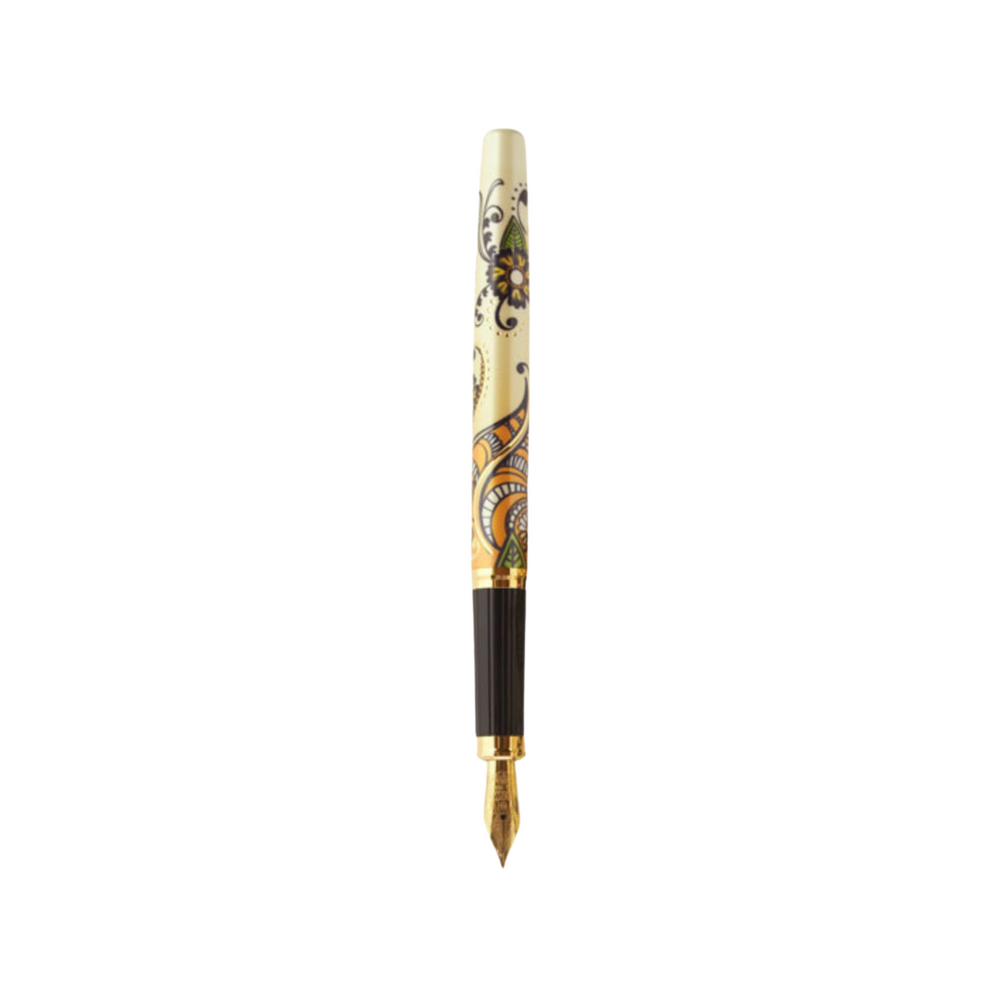 Cross Botanica Fountain Pen - Magnolia — uncapped with cap posted