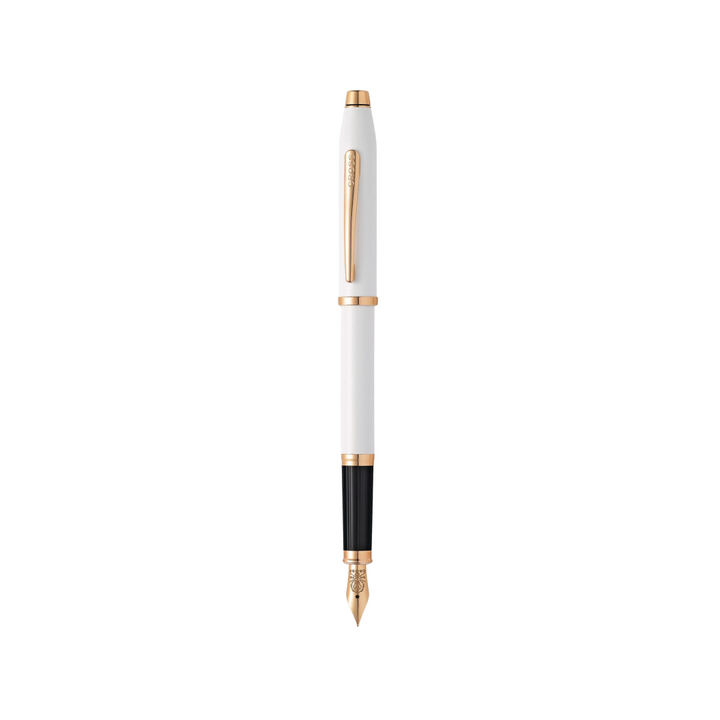 Cross Century II Pearlescent White Lacquer Fountain Pen — Cross fountain pen — precision nib writing instrument, at Cityluxe Singapore stationery store