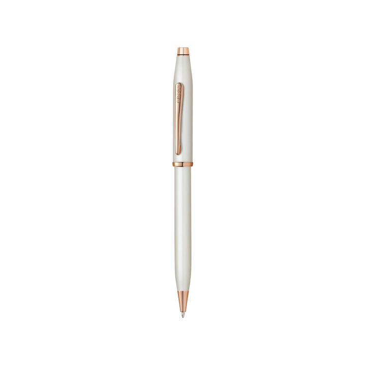 Cross Century II Pearlescent White Ballpoint Pen — Cross ballpoint pen — reliable smooth-writing everyday pen, at Cityluxe Singapore