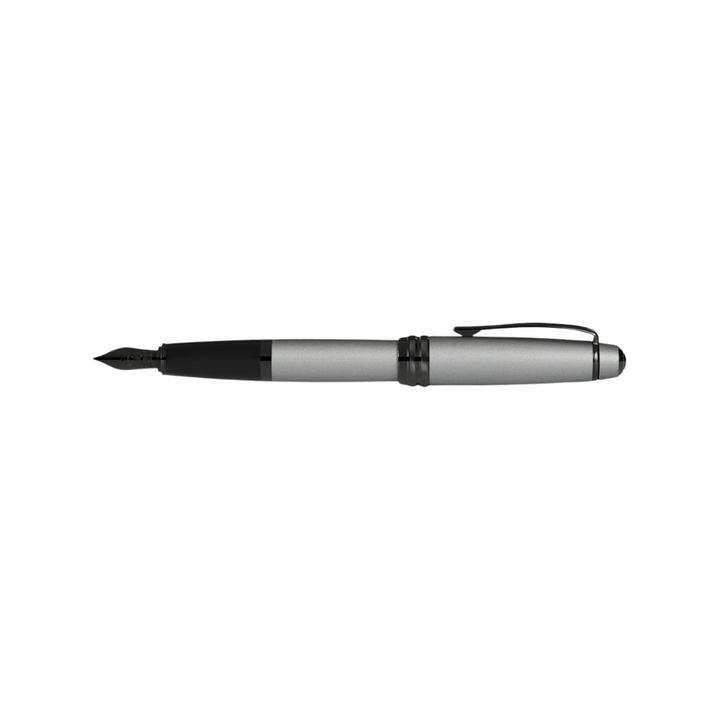 Cross Bailey Fountain Pen in Matte Gray — Cross fountain pen — precision nib writing instrument, at Cityluxe Singapore stationery store