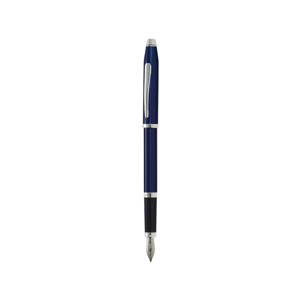 Cross Century II Fountain Pen in Translucent Blue Lacquer — Cross fountain pen — precision nib writing instrument, at Cityluxe Singapore stationery store