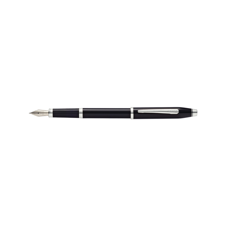 Cross Century II Black Lacquer Fountain Pen — Cross fountain pen — precision nib writing instrument, at Cityluxe Singapore stationery store