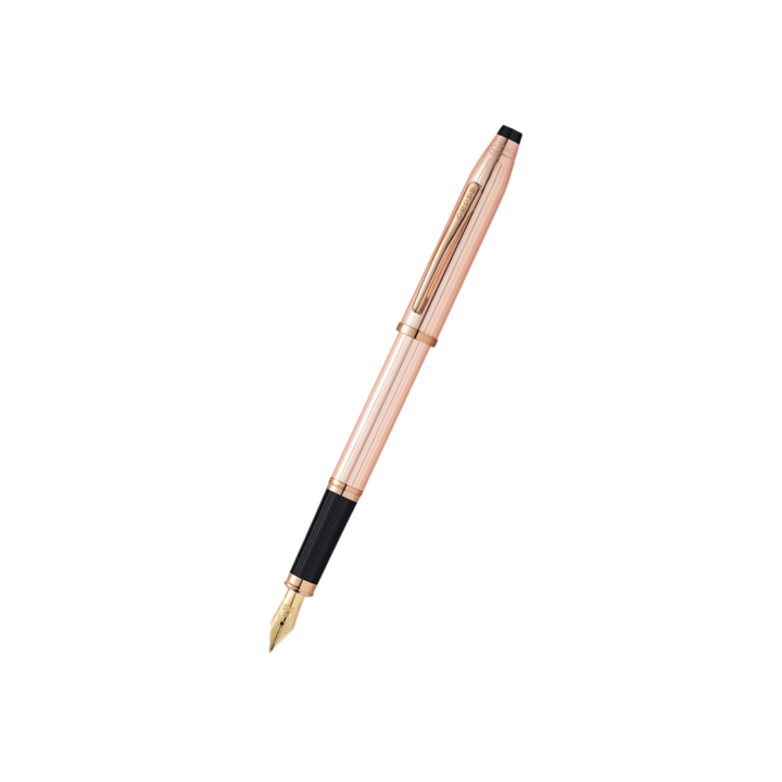 Cross Century II Fountain Pen in 14k Rose Gold — Cross fountain pen — precision nib writing instrument, at Cityluxe Singapore stationery store