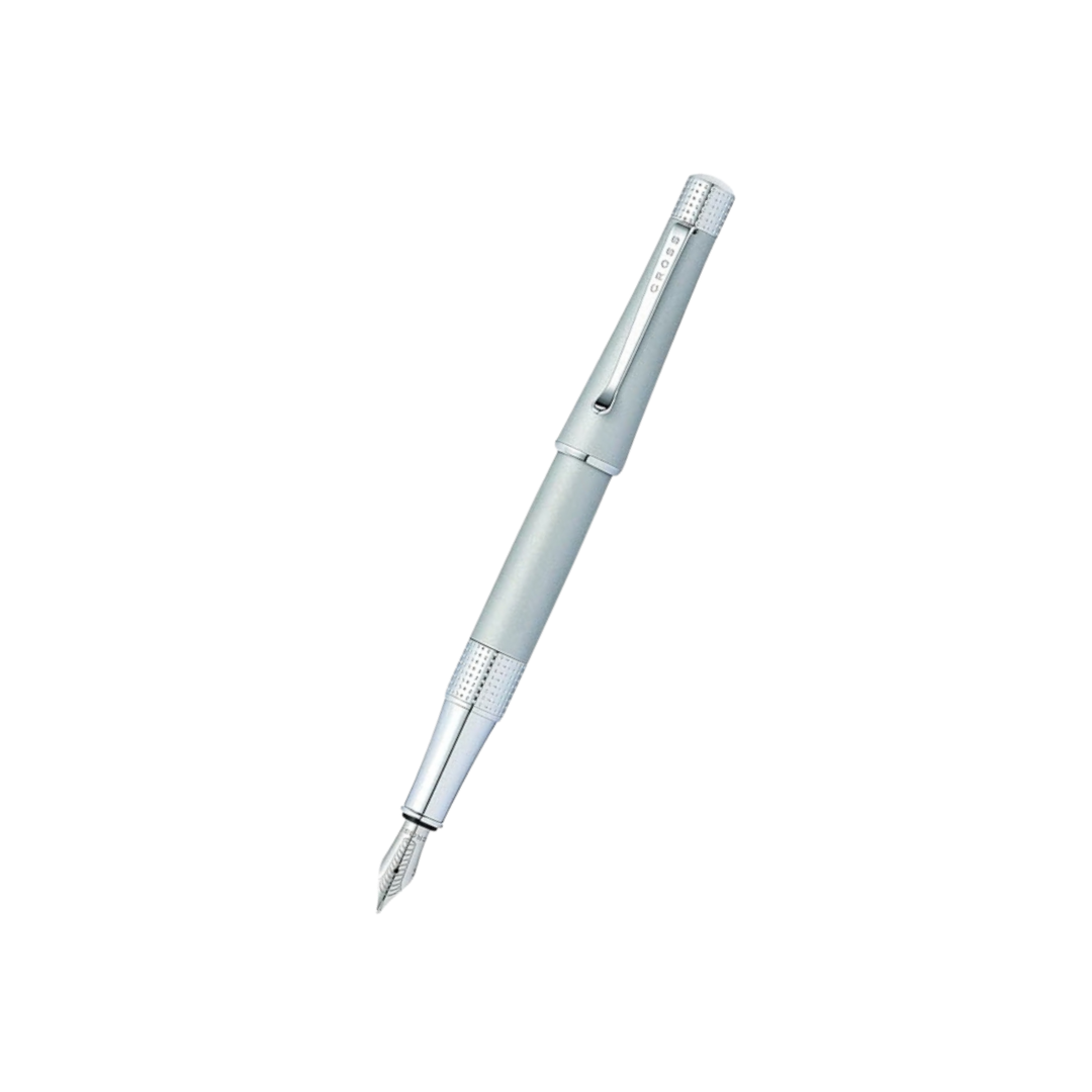 Cross Beverly Fountain Pen - Satin Chrome — capped