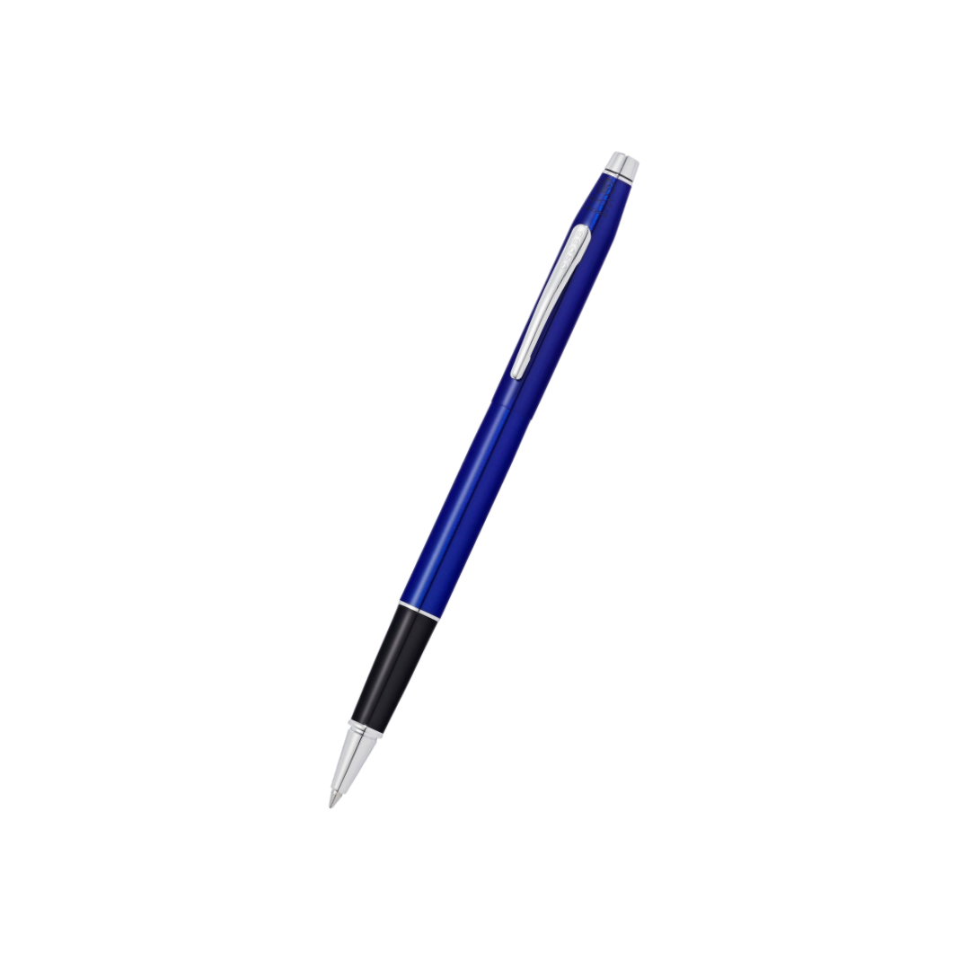 Cross Classic Century Translucent Blue Lacquer Rollerball Pen — Cross rollerball pen — fluid gel ink writing instrument, at Cityluxe Singapore