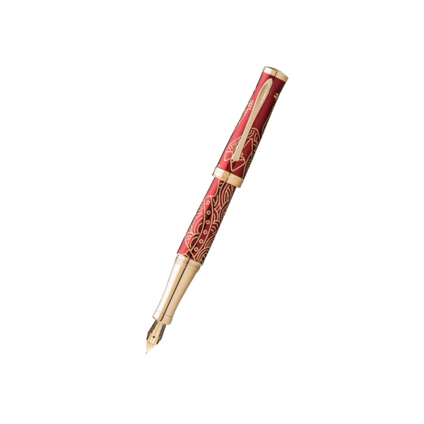 Cross Sauvage Year of the Horse Fountain Pen - Red — capped