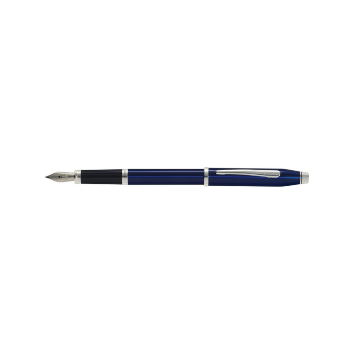 Cross Century II Translucent Blue Lacquer Fountain Pen — Cross fountain pen — precision nib writing instrument, at Cityluxe Singapore stationery store