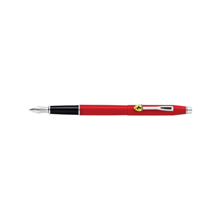 Cross Ferrari Classic Century Fountain Pen - Matte Rosso Corsa Red Lacquer — nib close-up