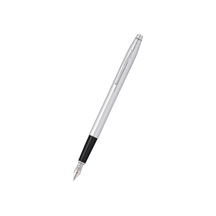 Cross Classic Century Fountain Pen in Chrome — Cross fountain pen — precision nib writing instrument, at Cityluxe Singapore stationery store