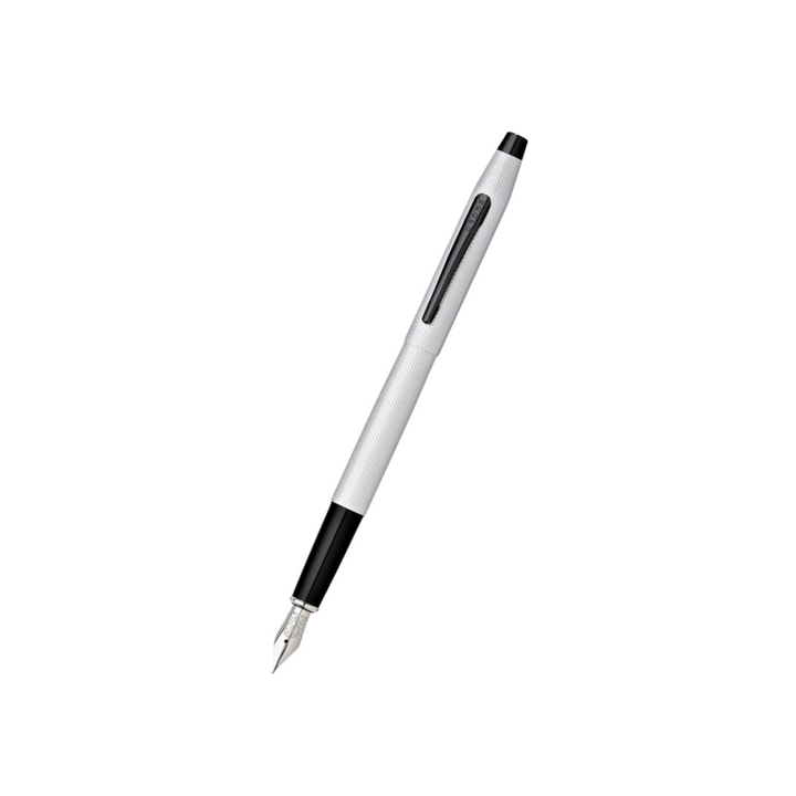 Cross Classic Century Fountain Pen in Brushed Chrome — Cross fountain pen — precision nib writing instrument, at Cityluxe Singapore stationery store