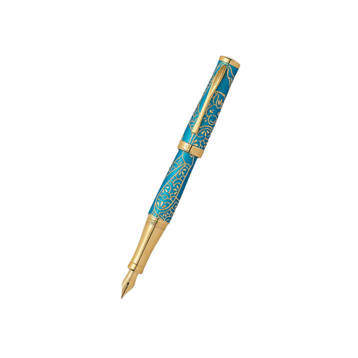Cross Year of the Monkey Fountain Pen - Tibetan Teal — capped