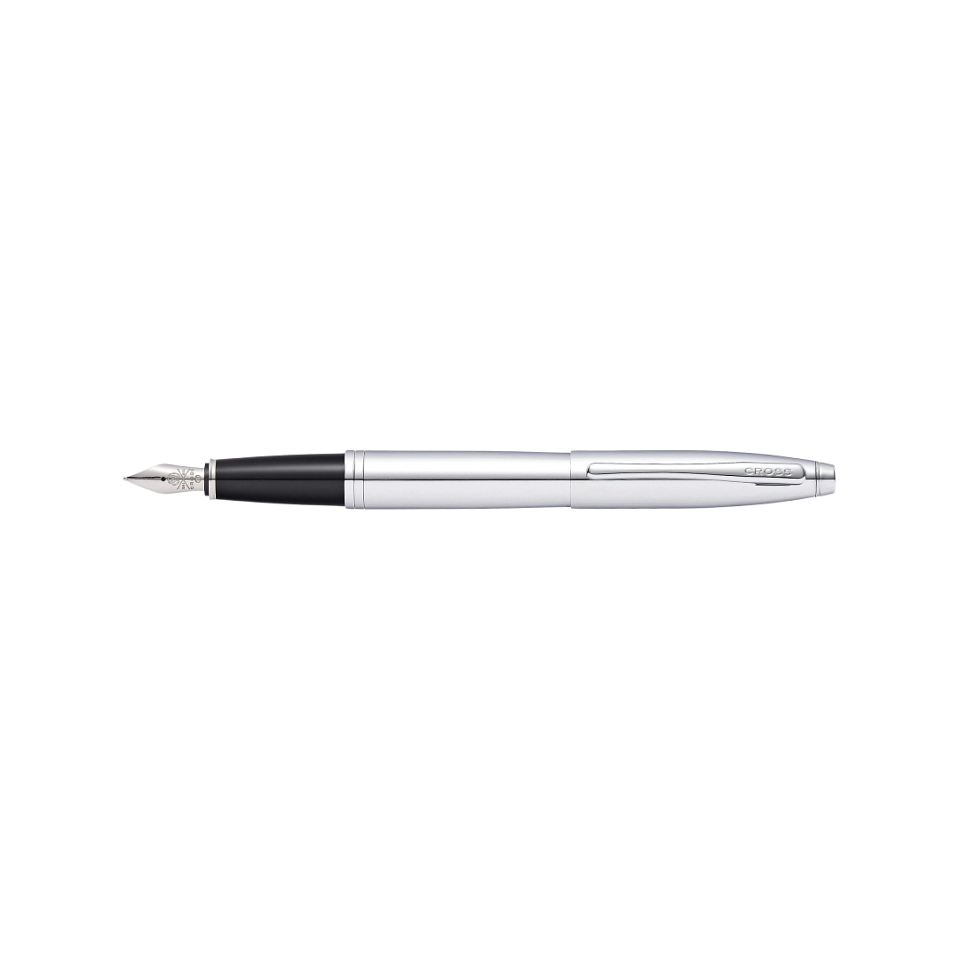 Cross Calias Polished Chrome Fountain Pen Gift Box — Cross fountain pen — precision nib writing instrument, at Cityluxe Singapore stationery store