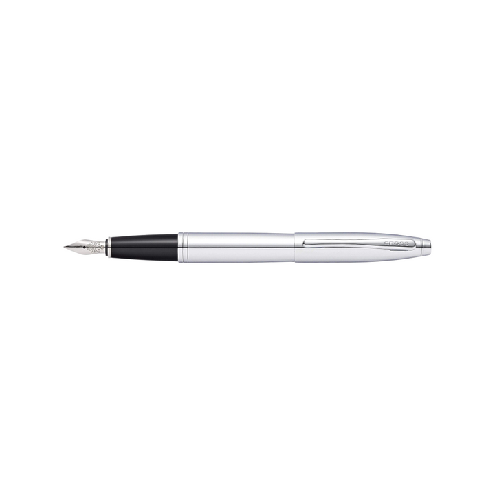 Cross Calias Polished Chrome Fountain Pen Gift Box — Cross fountain pen — precision nib writing instrument, at Cityluxe Singapore stationery store