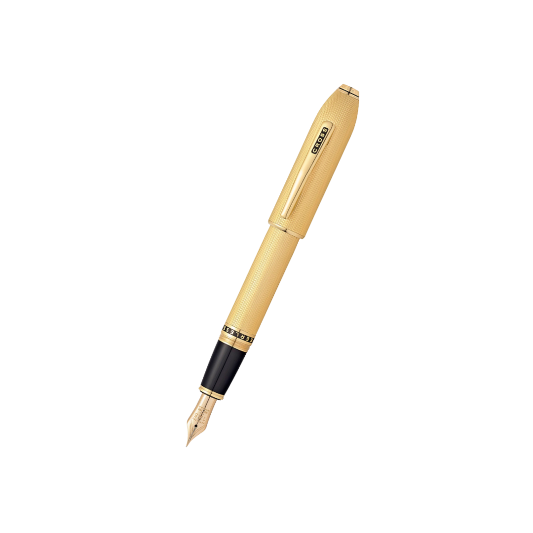Cross Peerless 125 23KT Gold Plated Fountain Pen — Cross fountain pen — precision nib writing instrument, at Cityluxe Singapore stationery store