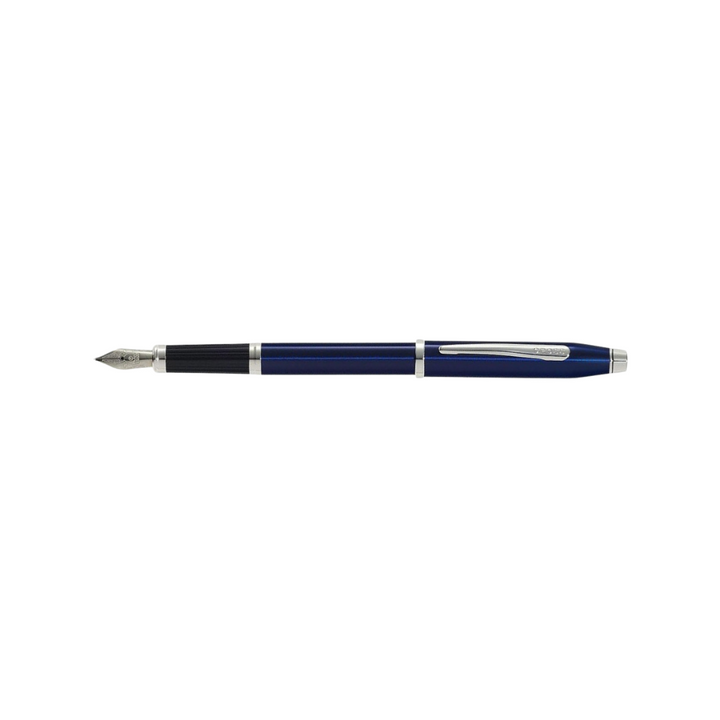Cross Century II Fountain Pen in Translucent Blue Lacquer — Cross fountain pen — precision nib writing instrument, at Cityluxe Singapore stationery store