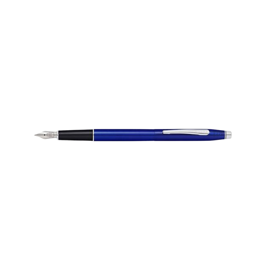 Cross Classic Century Fountain Pen in Blue Lacquer — Cross fountain pen — precision nib writing instrument, at Cityluxe Singapore stationery store