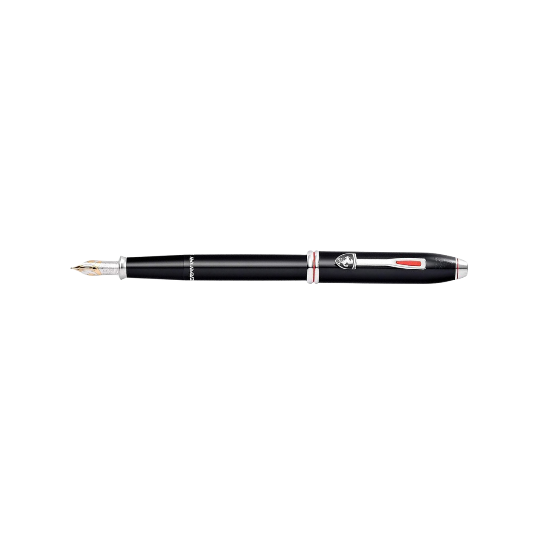 Cross Ferrari Townsend Fountain Pen - Glossy Black Lacquer — nib close-up