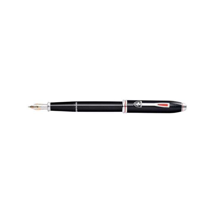 Cross Ferrari Townsend Fountain Pen - Glossy Black Lacquer — nib close-up