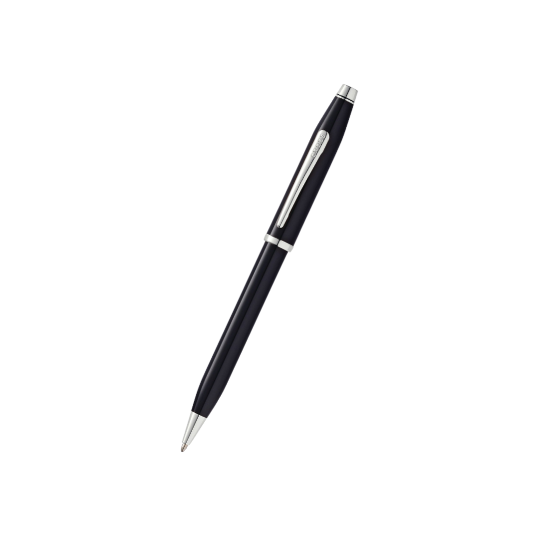 Cross Century II Black Lacquer Ballpoint Pen — Cross ballpoint pen — reliable smooth-writing everyday pen, at Cityluxe Singapore