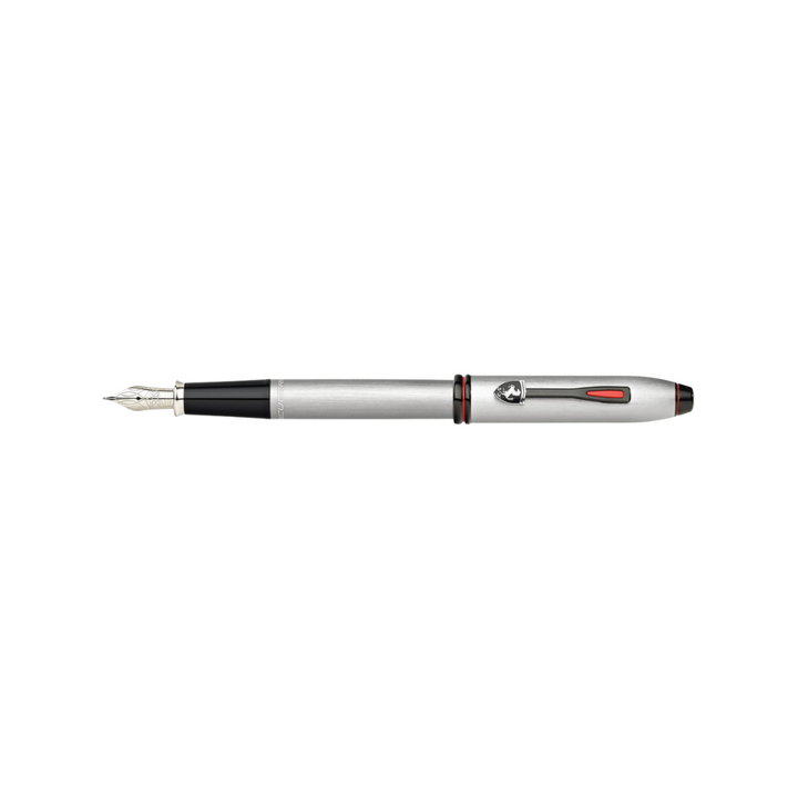 Cross Ferrari Townsend Fountain Pen - Chrome/ Aluminum Gray — with packaging