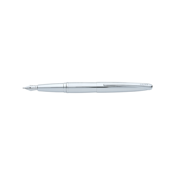 Cross ATX Pure Chrome Fountain Pen — Cross fountain pen — precision nib writing instrument, at Cityluxe Singapore stationery store