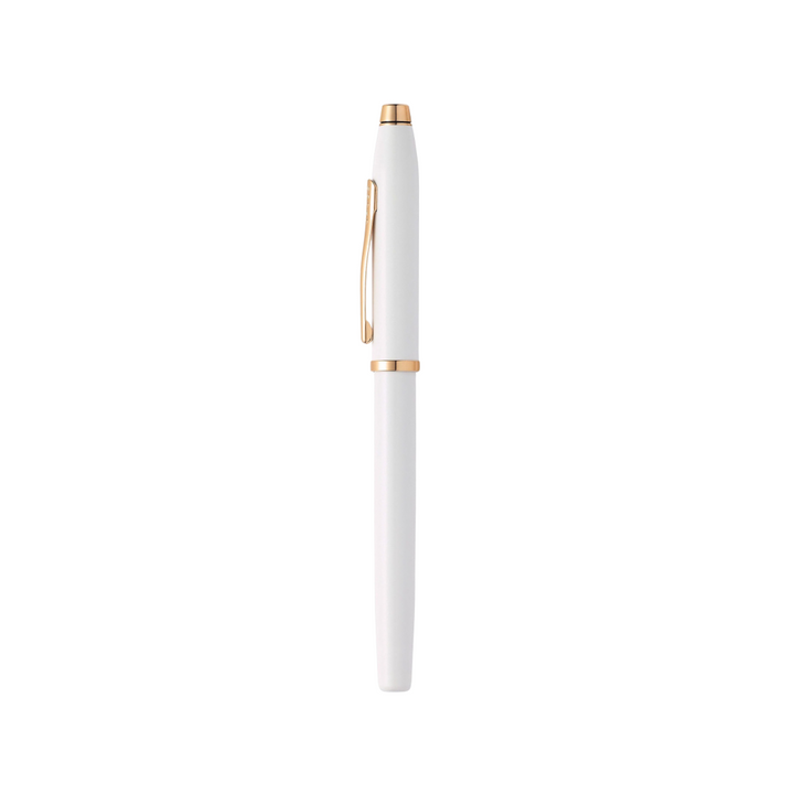Cross Century II Pearlescent White Lacquer Rollerball Pen — Cross rollerball pen — fluid gel ink writing instrument, at Cityluxe Singapore
