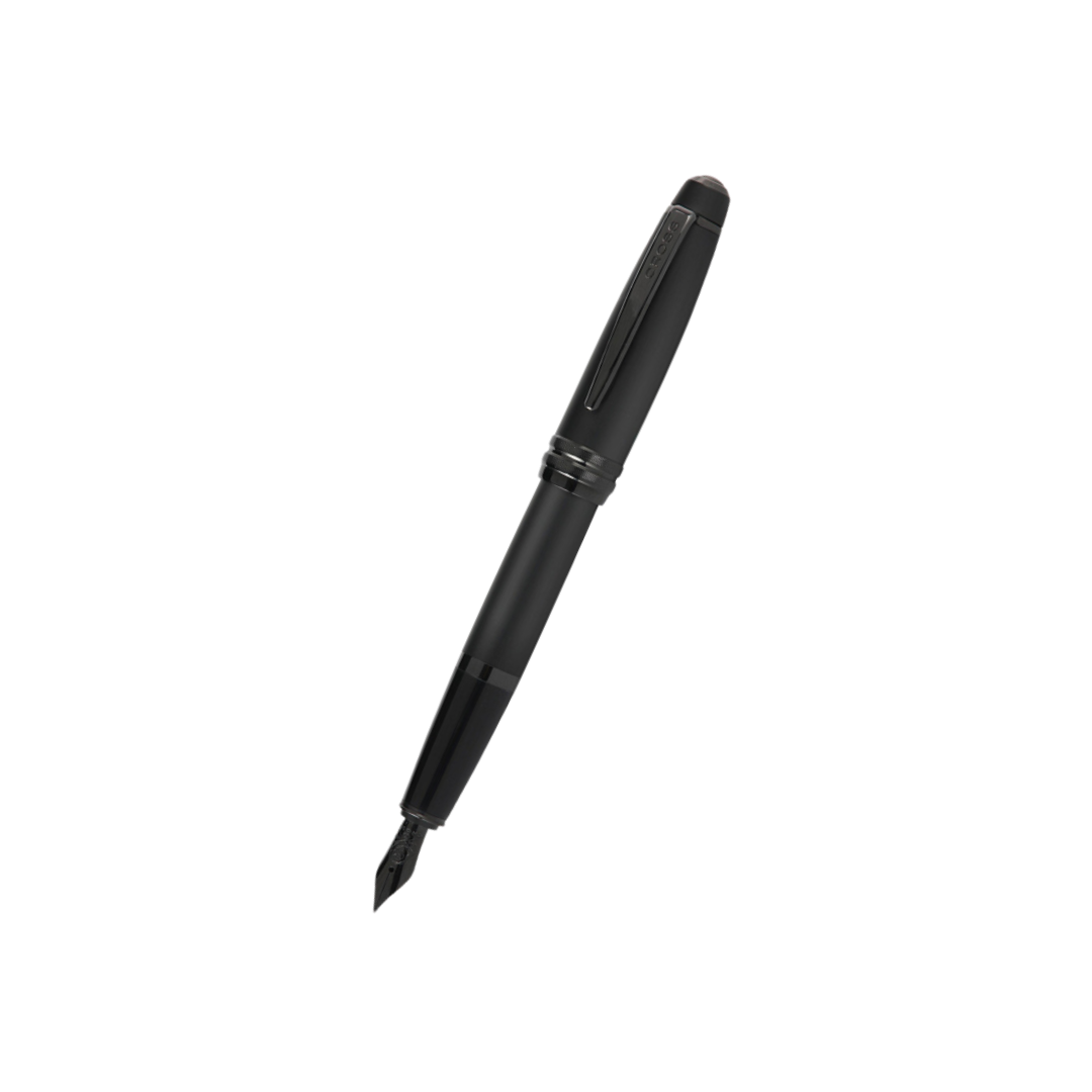Cross Bailey Fountain Pen in Matte Black — Cross fountain pen — precision nib writing instrument, at Cityluxe Singapore stationery store