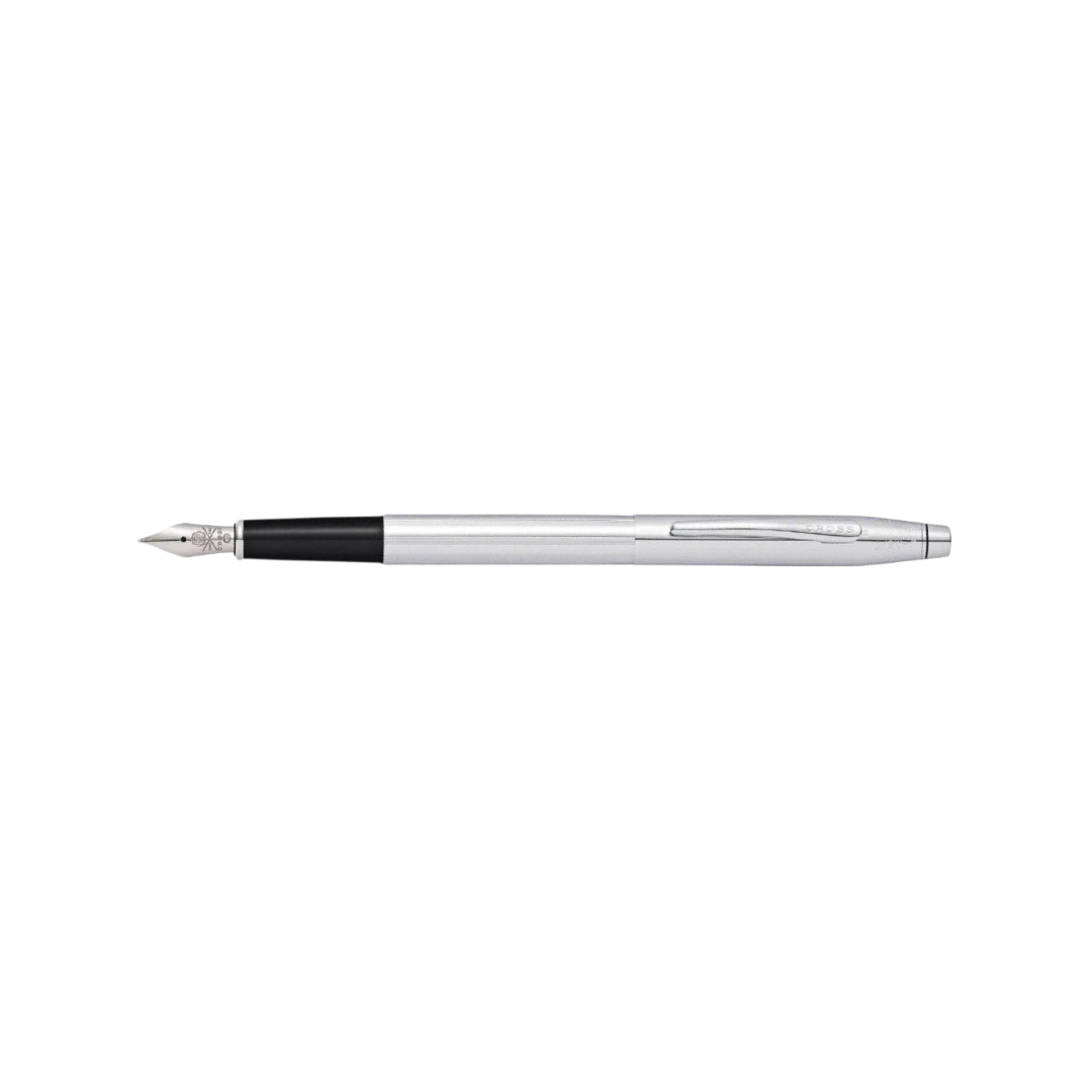 Cross Classic Century Fountain Pen in Chrome — Cross fountain pen — precision nib writing instrument, at Cityluxe Singapore stationery store