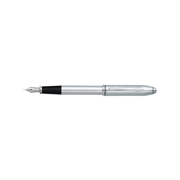 Cross Townsend Lustrous Chrome Fountain Pen — Cross fountain pen — precision nib writing instrument, at Cityluxe Singapore stationery store