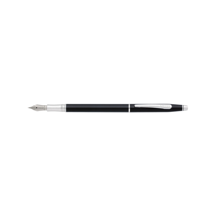 Cross Classic Century Fountain Pen in Black Lacquer — Cross fountain pen — precision nib writing instrument, at Cityluxe Singapore stationery store