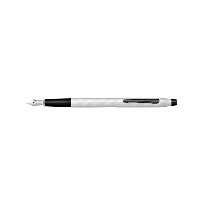 Cross Classic Century Fountain Pen in Brushed Chrome — Cross fountain pen — precision nib writing instrument, at Cityluxe Singapore stationery store
