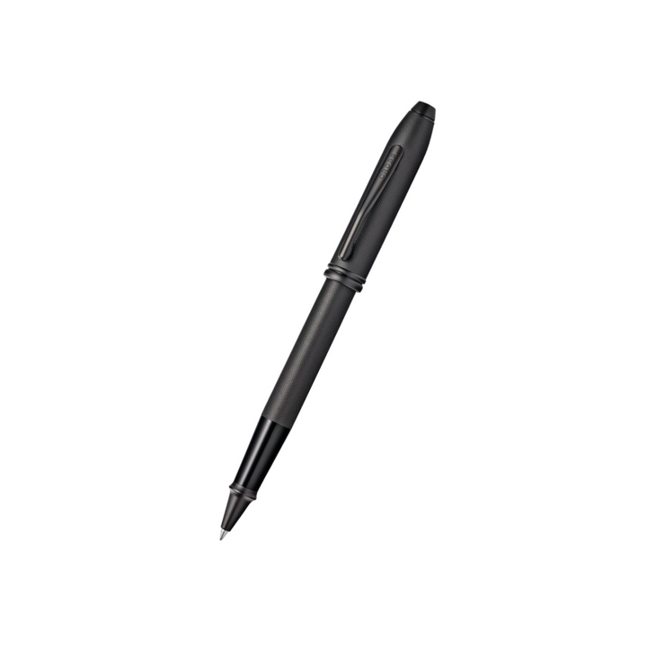 Cross Townsend Black PVD Micro-knurl Rollerball Pen — Cross rollerball pen — fluid gel ink writing instrument, at Cityluxe Singapore