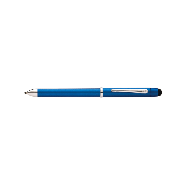 Cross Tech3+ Metallic Blue Multifunction Pen — Cross ballpoint pen — reliable smooth-writing everyday pen, at Cityluxe Singapore