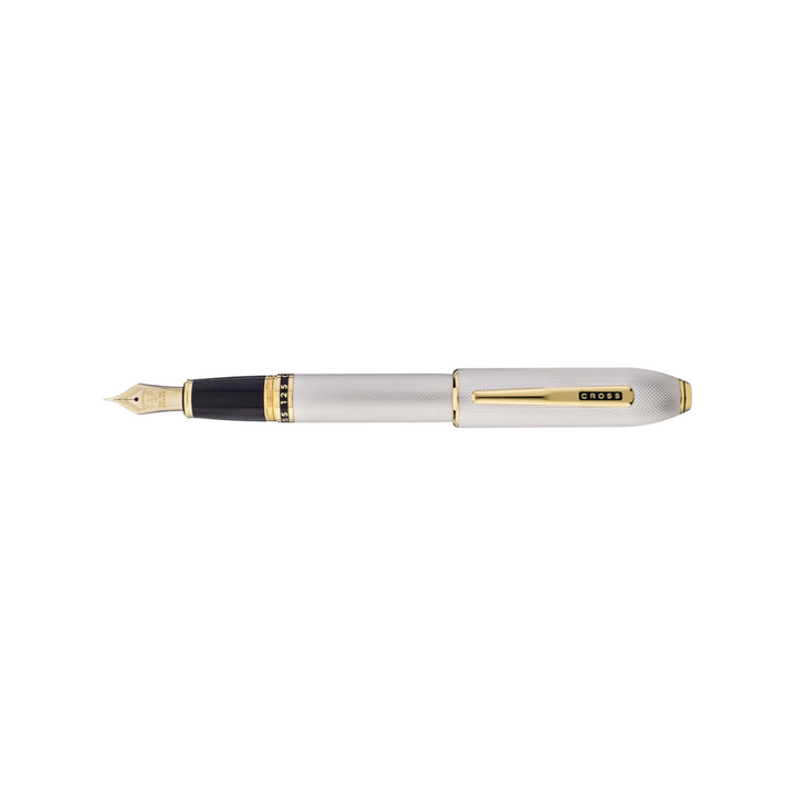 Cross Peerless 125 Fountain Pen - Platinum with Medalist Trim — with packaging