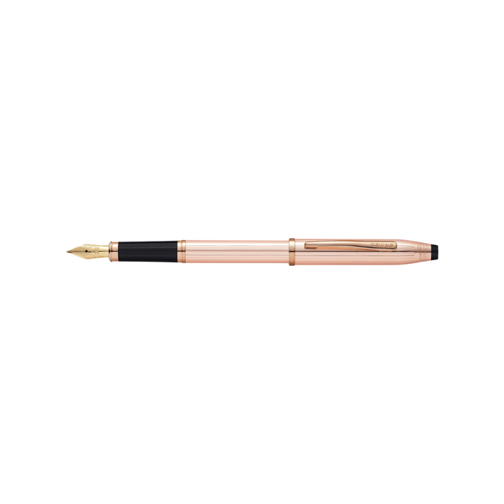 Cross Century II Fountain Pen in 14k Rose Gold — Cross fountain pen — precision nib writing instrument, at Cityluxe Singapore stationery store