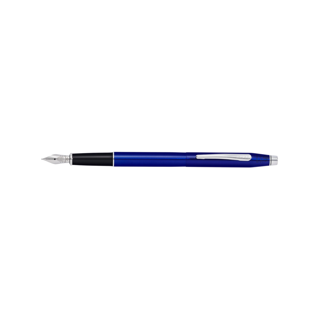 Cross Classic Century Translucent Blue Lacquer Fountain Pen — Cross fountain pen — precision nib writing instrument, at Cityluxe Singapore stationery store