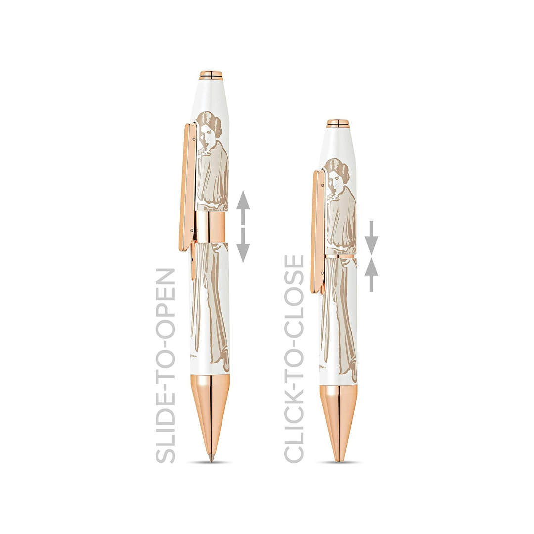Cross Star Wars X-Series Rollerball Pen in Princess Leia — Cross rollerball pen — fluid gel ink writing instrument, at Cityluxe Singapore