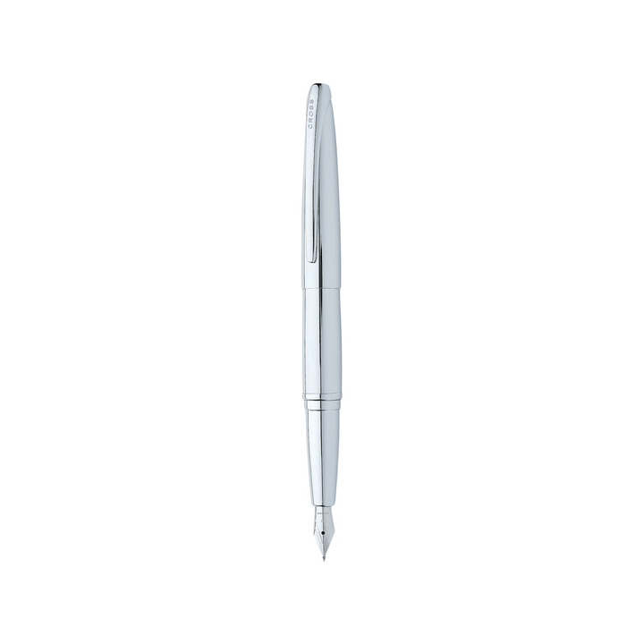 Cross ATX Pure Chrome Fountain Pen — Cross fountain pen — precision nib writing instrument, at Cityluxe Singapore stationery store