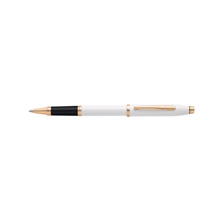 Cross Century II Pearlescent White Lacquer Rollerball Pen — Cross rollerball pen — fluid gel ink writing instrument, at Cityluxe Singapore
