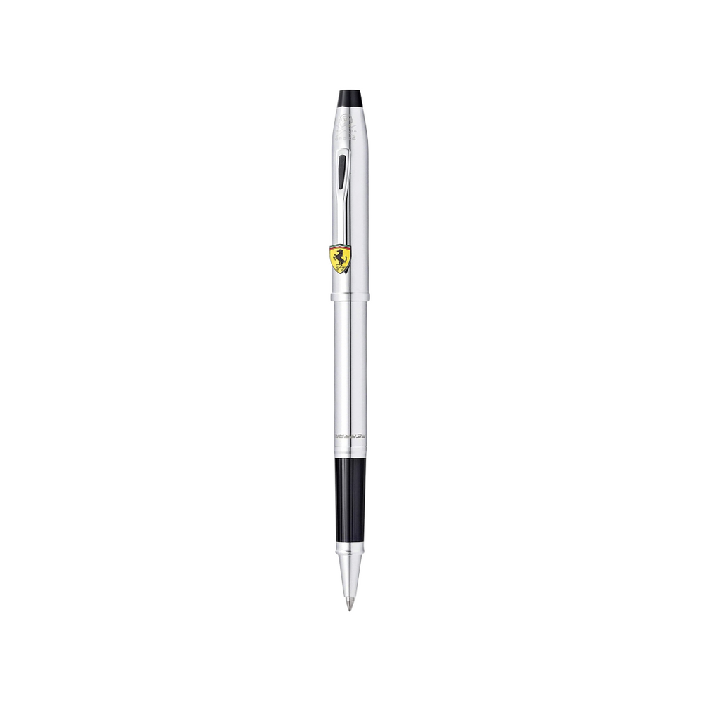Cross Century II Ferrari Polished Chrome Rollerball Pen — Cross rollerball pen — fluid gel ink writing instrument, at Cityluxe Singapore