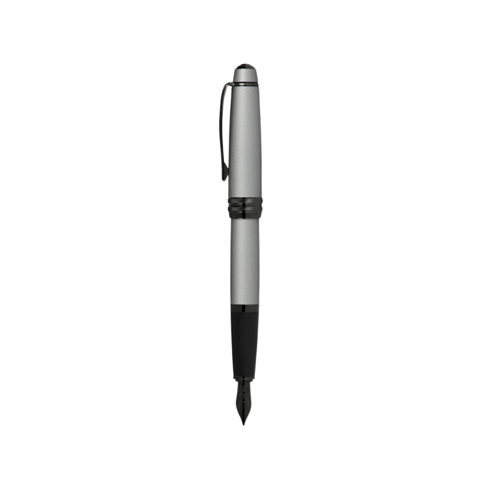 Cross Bailey Fountain Pen in Matte Gray — Cross fountain pen — precision nib writing instrument, at Cityluxe Singapore stationery store