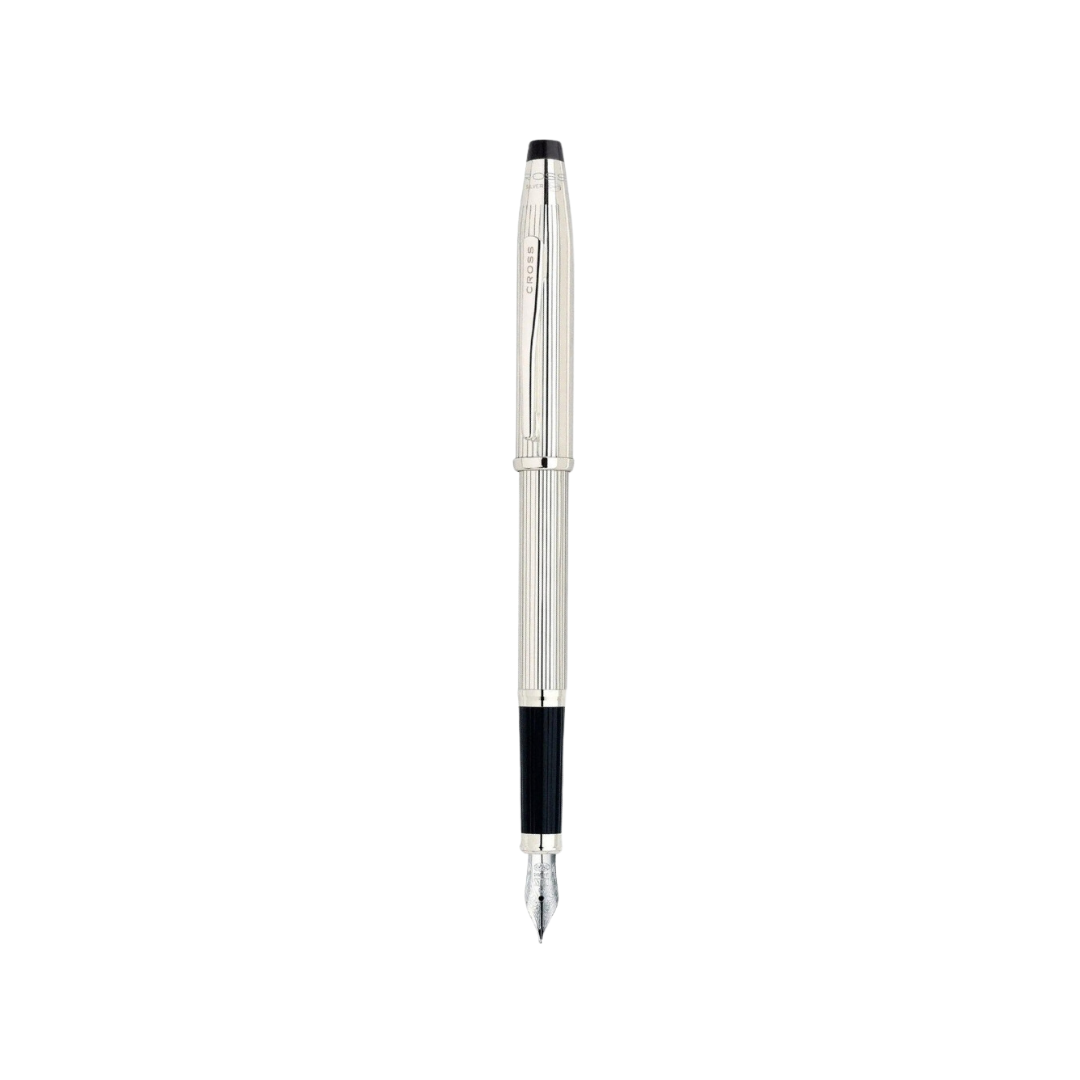 Cross Century II Fountain Pen in Sterling Silver — Cross fountain pen — precision nib writing instrument, at Cityluxe Singapore stationery store