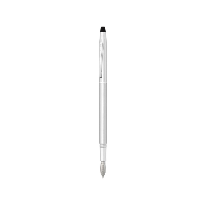 Cross Classic Century Fountain Pen in Glossy Chrome — Cross fountain pen — precision nib writing instrument, at Cityluxe Singapore stationery store