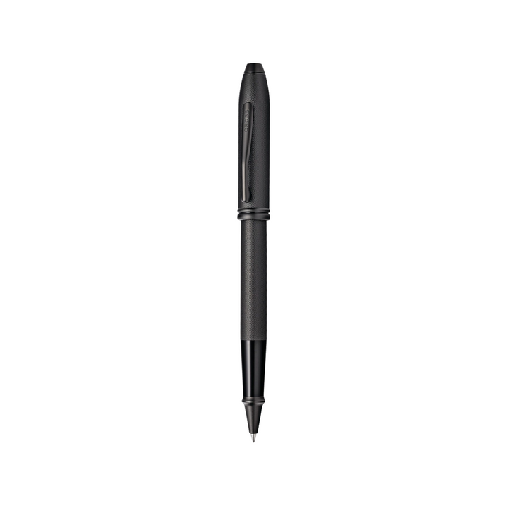 Cross Townsend Black PVD Micro-knurl Rollerball Pen — Cross rollerball pen — fluid gel ink writing instrument, at Cityluxe Singapore