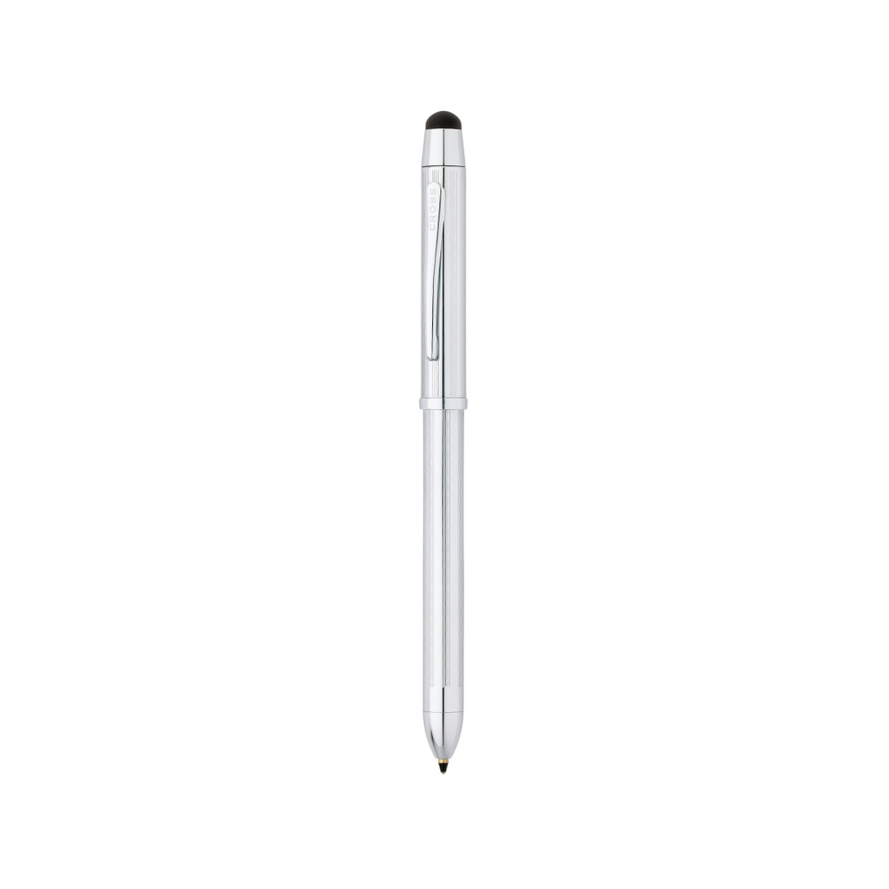 Cross Tech3+ Lustrous Chrome Multifunction Pen — Cross ballpoint pen — reliable smooth-writing everyday pen, at Cityluxe Singapore