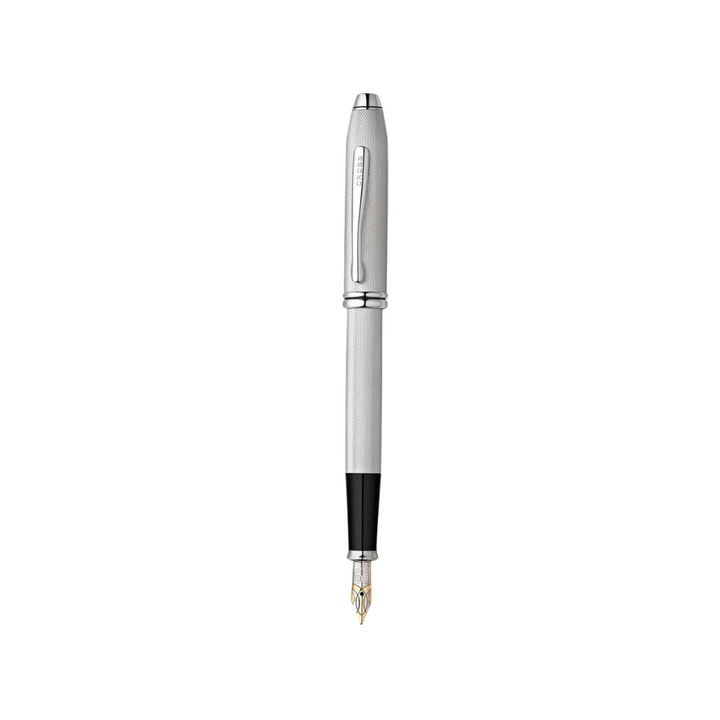 Cross Townsend Fountain Pen in Brushed Platinum — Cross fountain pen — precision nib writing instrument, at Cityluxe Singapore stationery store